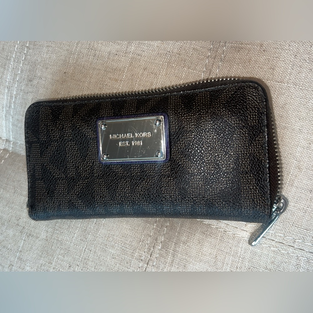 Michael Kors brown Textured Wallet
